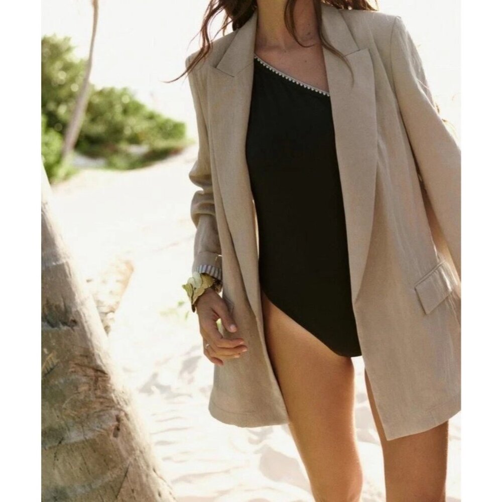 Zara Beige Oversized Blazer